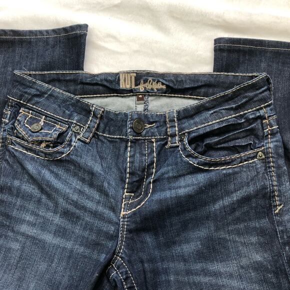 Kut from the Kloth skinny straight denim jeans size 4 flap pocket - Picture 8 of 8